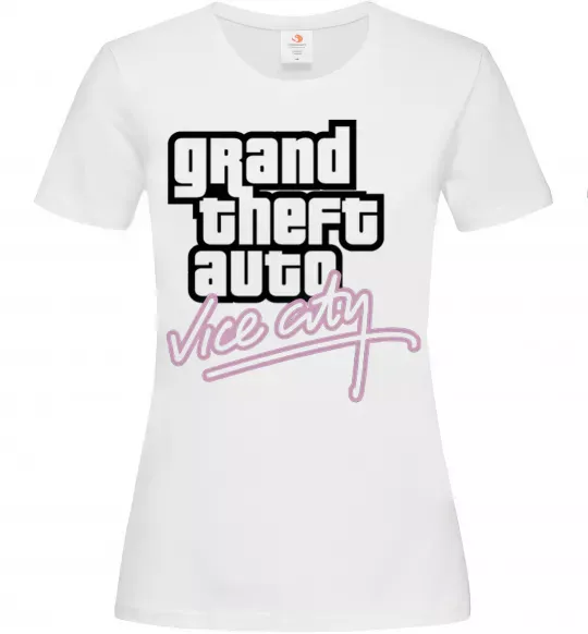 Жіноча футболка Grand theft auto Vice city Білий фото