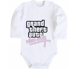 Дитячий бодік Grand theft auto Vice city Білий фото