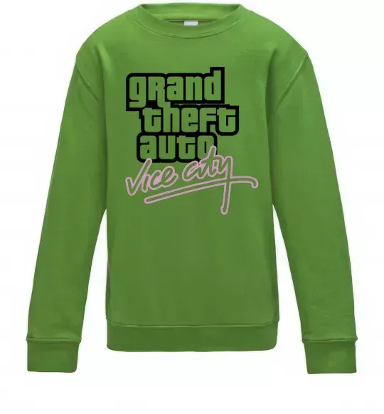 Дитячий світшот Grand theft auto Vice city Лаймовий фото