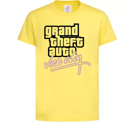 Дитяча футболка Grand theft auto Vice city Лимонний фото