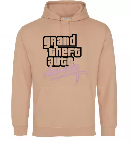Женская толстовка (худи) Grand theft auto Vice city Песочный фото