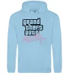 Женская толстовка (худи) Grand theft auto Vice city Голубой фото