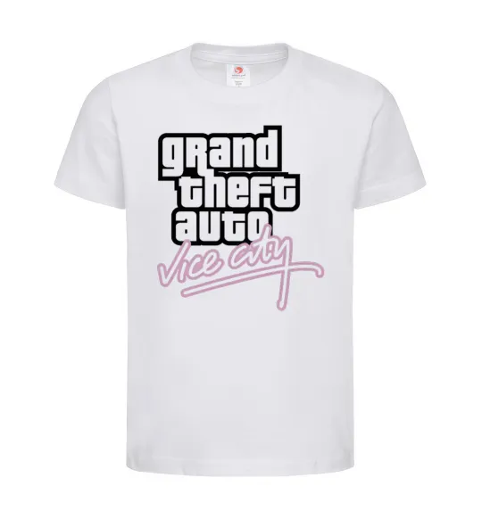 Детская футболка Grand theft auto Vice city Белый фото