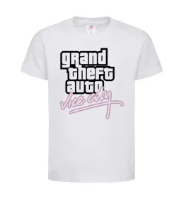 Детская футболка Grand theft auto Vice city Белый фото