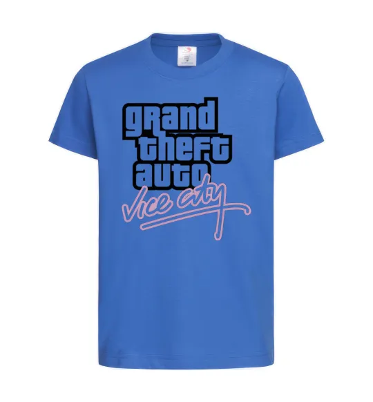 Детская футболка Grand theft auto Vice city Ярко-синий фото