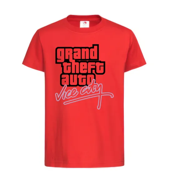 Детская футболка Grand theft auto Vice city Красный фото