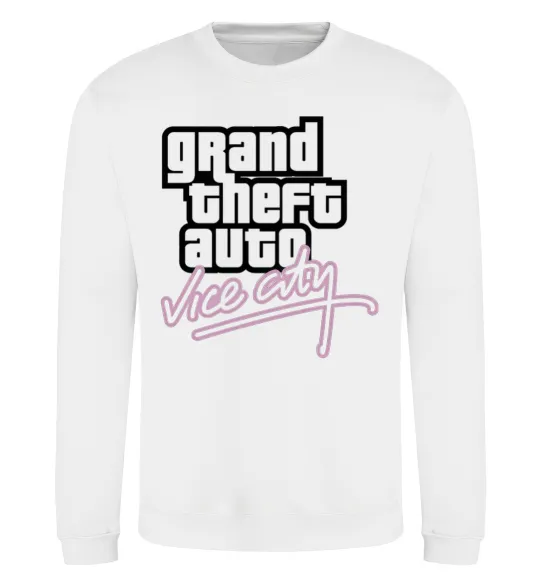 Світшот Grand theft auto Vice city Білий фото