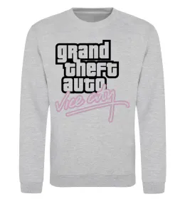 Світшот Grand theft auto Vice city Сірий меланж фото