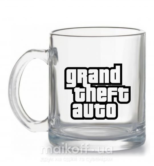 Чашка скляна GTA logo Прозорий фото