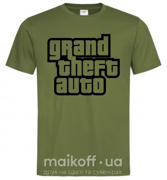 Мужская футболка GTA logo Оливковый фото
