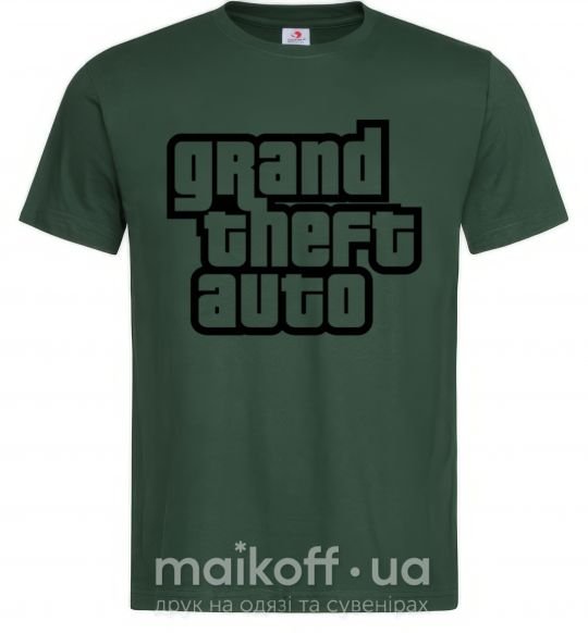 Мужская футболка GTA logo Темно-зеленый фото