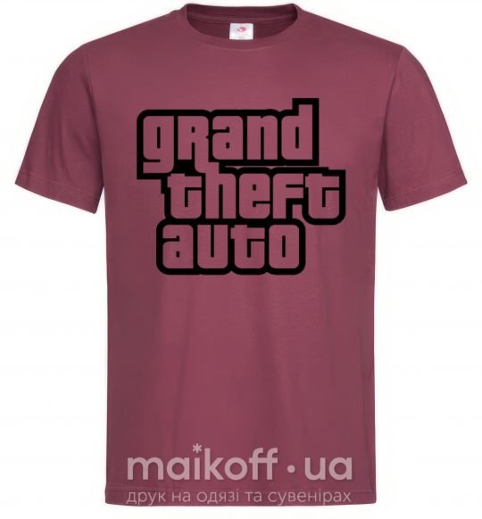 Чоловіча футболка GTA logo Бордовий фото