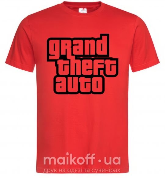 Мужская футболка GTA logo Красный фото