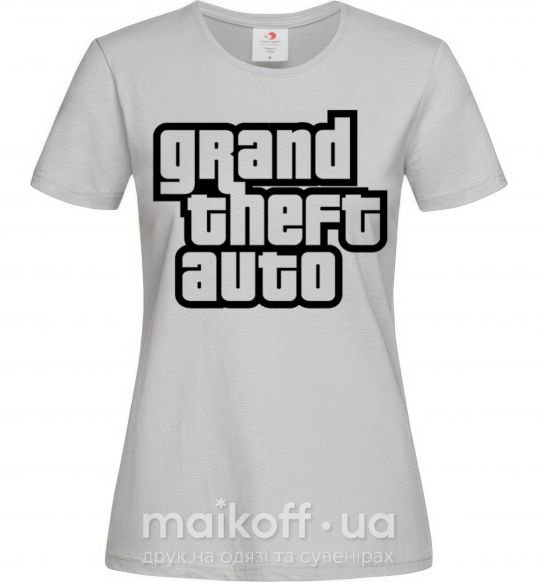 Жіноча футболка GTA logo Сірий фото