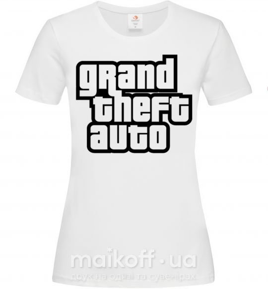 Жіноча футболка GTA logo Білий фото