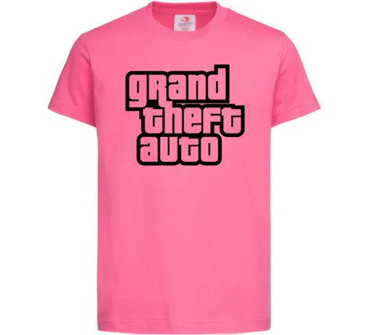 Дитяча футболка GTA logo Яскраво-рожевий фото