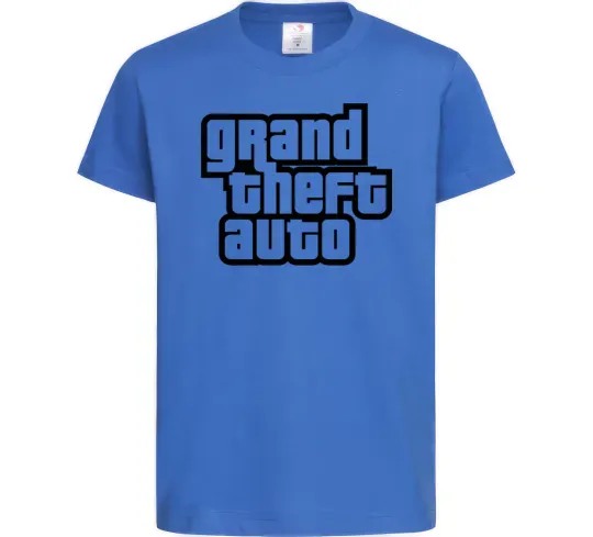 Дитяча футболка GTA logo Яскраво-синій фото