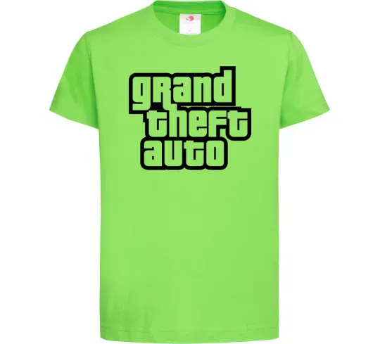 Дитяча футболка GTA logo Лаймовий фото