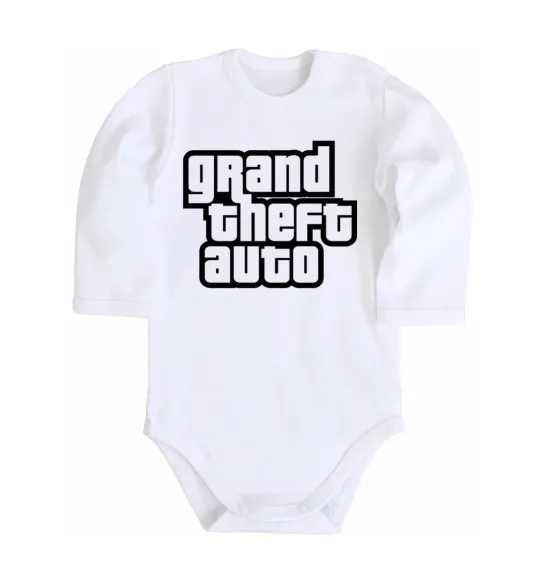 Дитячий бодік GTA logo Білий фото
