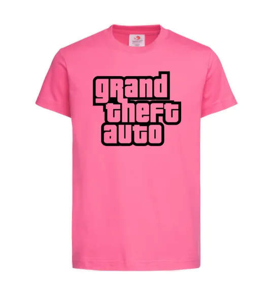 Детская футболка GTA logo Ярко-розовый фото