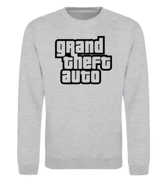 Свитшот GTA logo Серый меланж фото