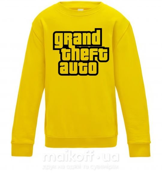 Детский Свитшот GTA logo Солнечно желтый фото