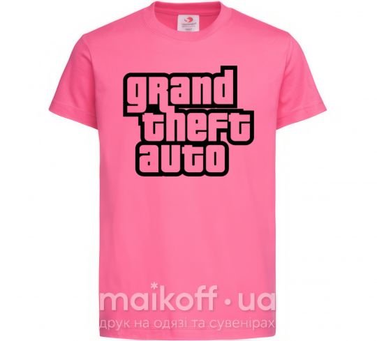 Дитяча футболка GTA logo Яскраво-рожевий фото
