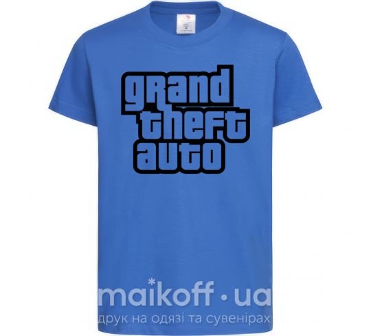Дитяча футболка GTA logo Яскраво-синій фото
