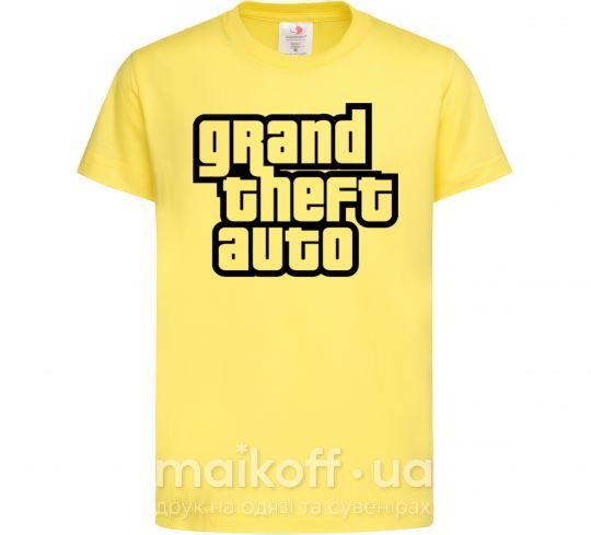 Дитяча футболка GTA logo Лимонний фото