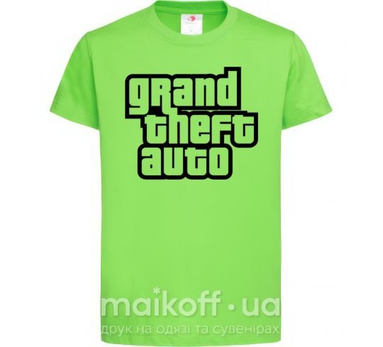 Детская футболка GTA logo Лаймовый фото