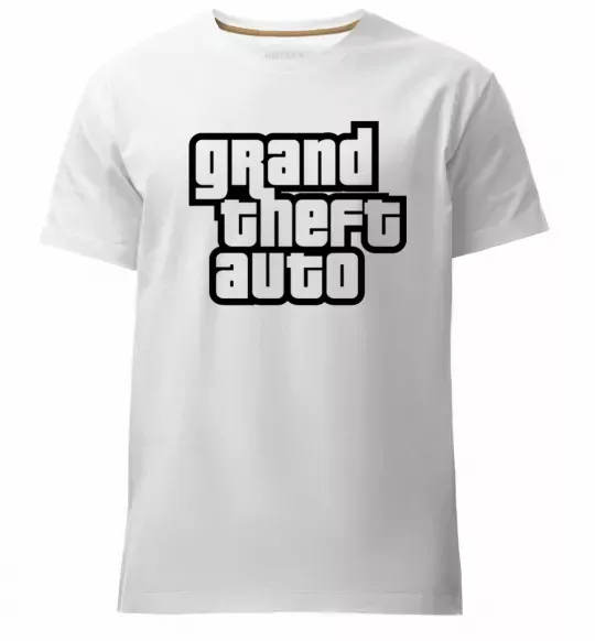 Мужская премиум футболка GTA logo Белый фото