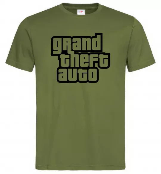 Чоловіча футболка GTA logo Оливковий фото