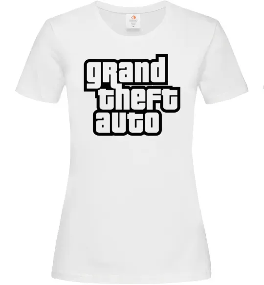 Жіноча футболка GTA logo Білий фото