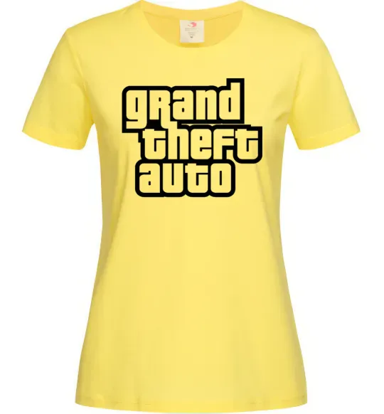 Жіноча футболка GTA logo Лимонний фото