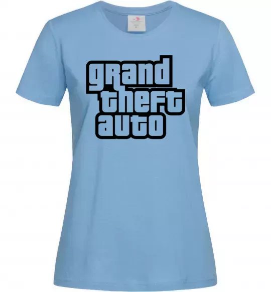 Жіноча футболка GTA logo Блакитний фото