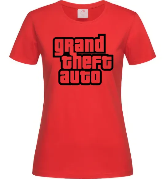 Жіноча футболка GTA logo Червоний фото