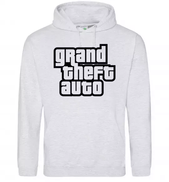 Чоловіча толстовка (худі) GTA logo Сірий меланж фото