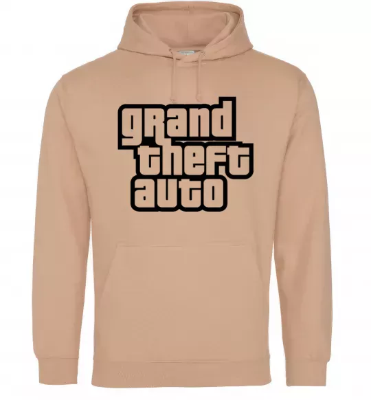 Чоловіча толстовка (худі) GTA logo Пісочний фото