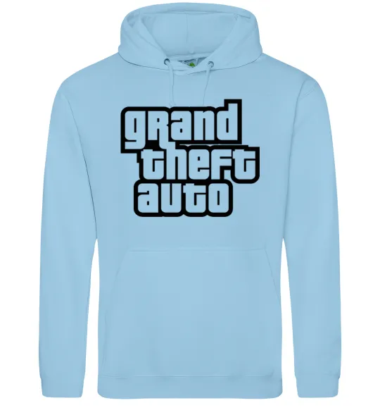 Чоловіча толстовка (худі) GTA logo Блакитний фото