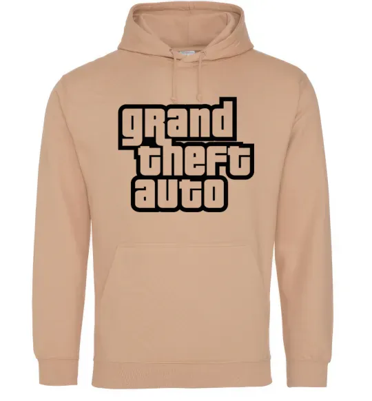 Женская толстовка (худи) GTA logo Песочный фото