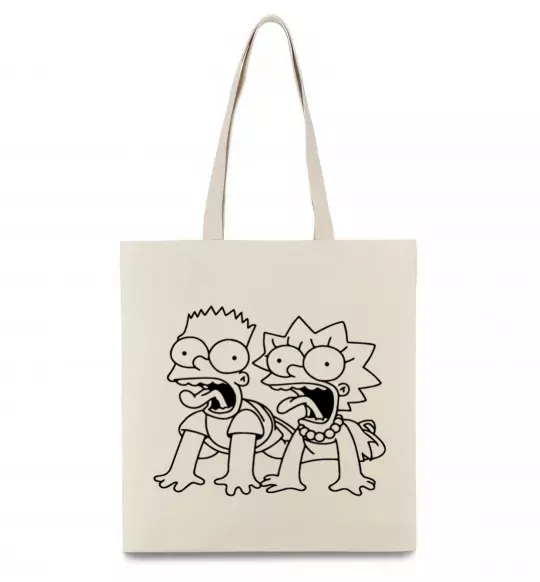 Эко-сумка Ліса та Барт Бежевый фото