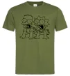 Мужская футболка Ліса та Барт Оливковый фото