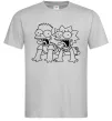 Мужская футболка Ліса та Барт Серый фото