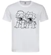 Мужская футболка Ліса та Барт Белый фото