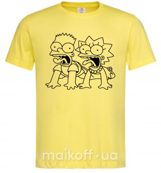 Чоловіча футболка Лиса и Барт Лимонний фото