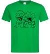 Мужская футболка Ліса та Барт Зеленый фото