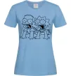 Женская футболка Ліса та Барт Голубой фото