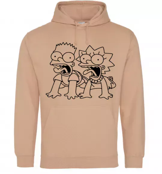 Жіноча толстовка (худі) Ліса та Барт Пісочний фото