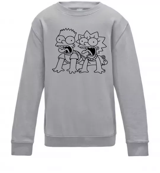 Детский Свитшот Ліса та Барт Серый меланж фото