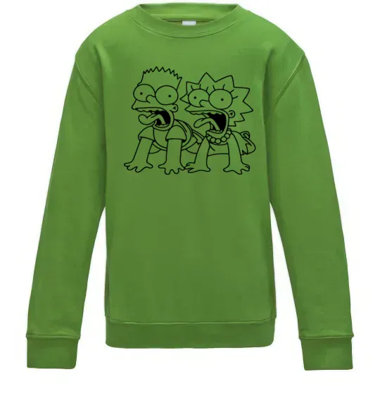 Детский Свитшот Ліса та Барт Лаймовый фото